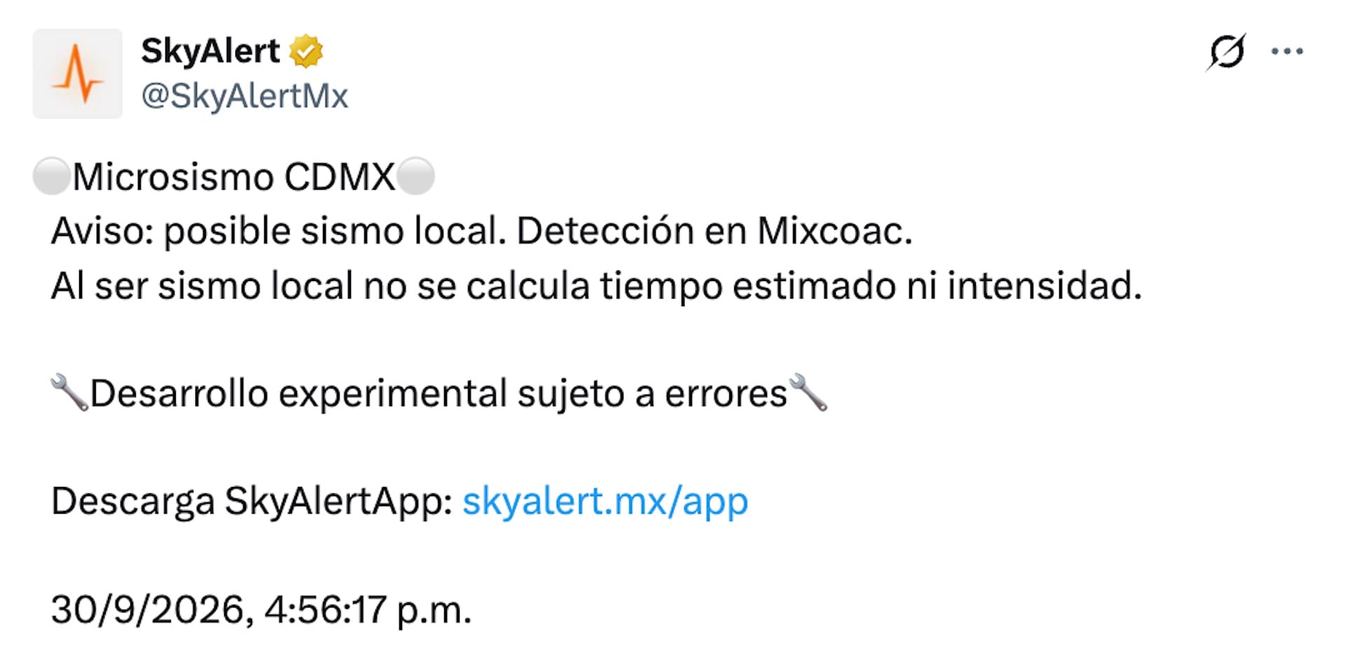 Advertencia por prolongado trueno en CDMX