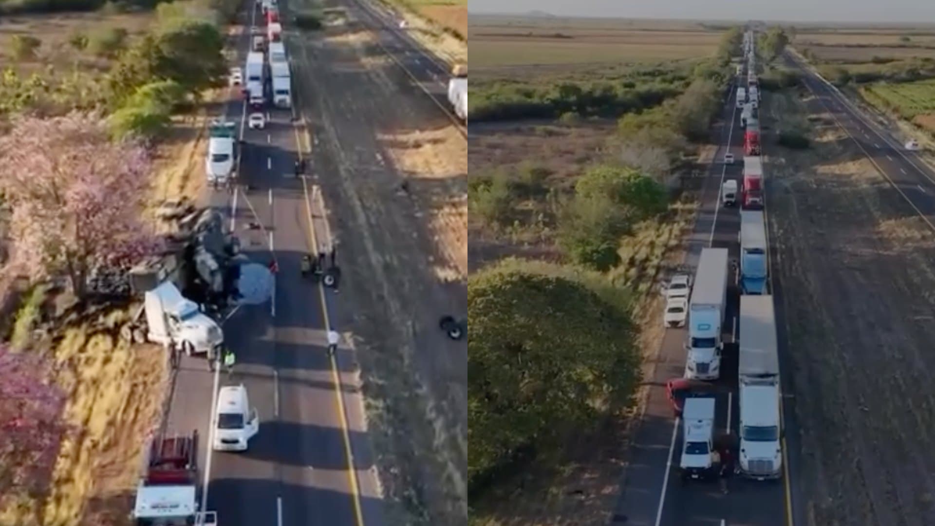 accidente causa cierre total de autopista en Sinaloa