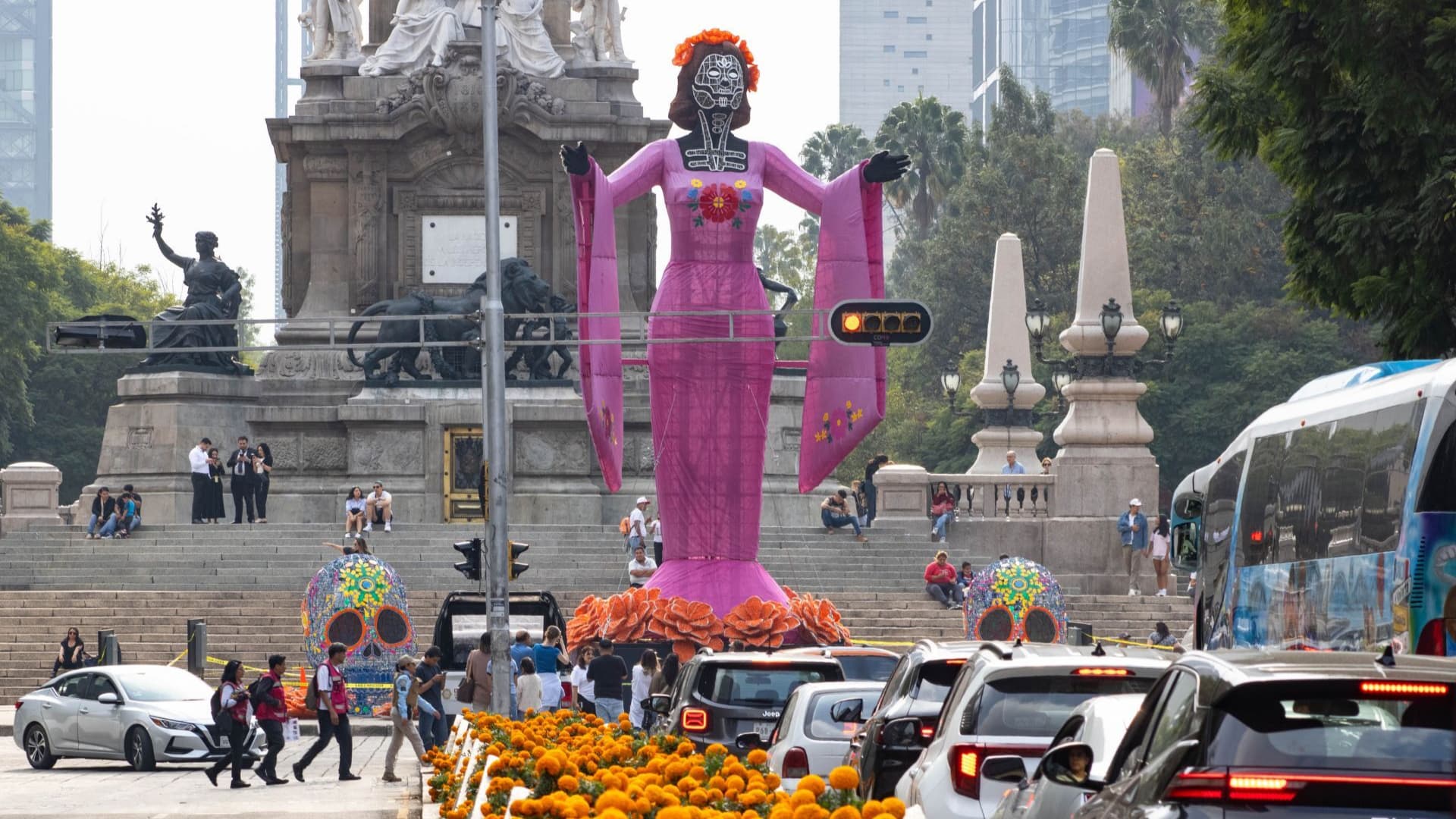Las catrinas monumentales en Paseo de la Reforma se iluminarán en Día de Muertos 2026