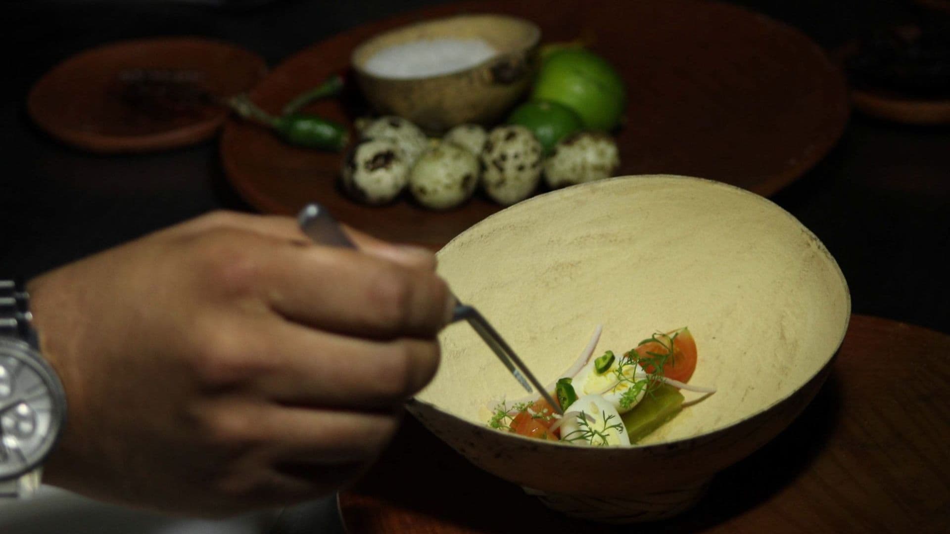 Chef preparando platillo