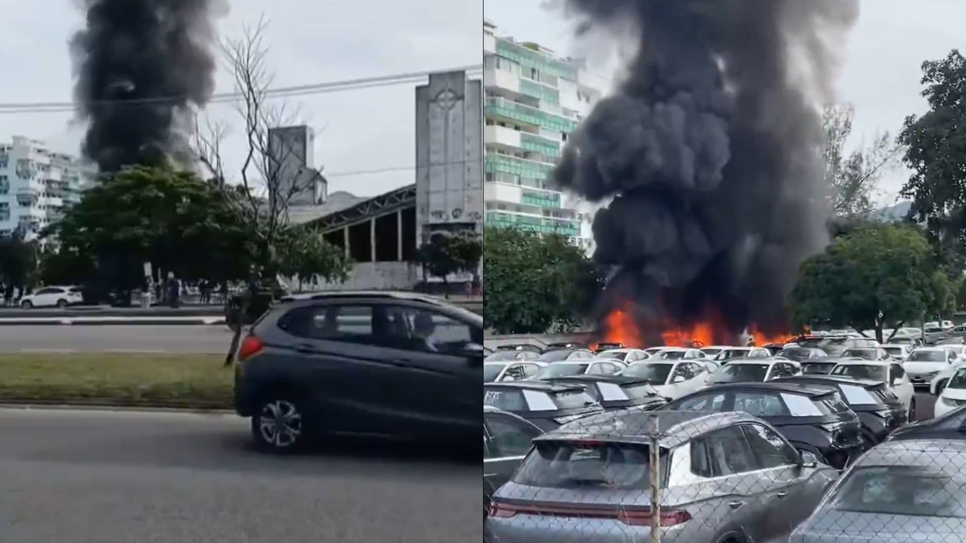 Helicópteros Chocan y se Estrellan en Estacionamiento en Brasil; Hay Al Menos 6 Muertos