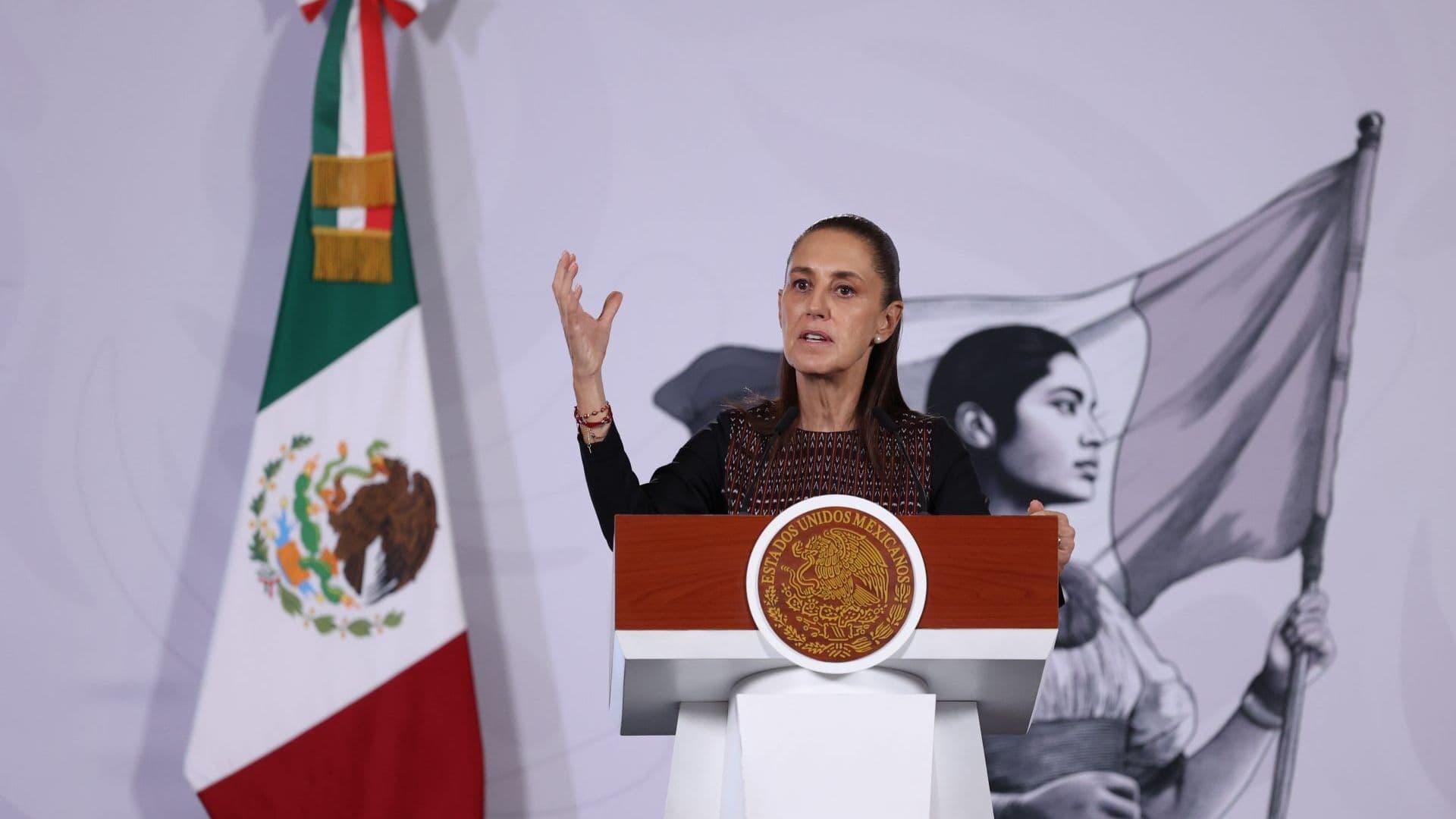 Claudia Sheinbaum en la conferencia mañanera de hoy, 18 de agosto 2026