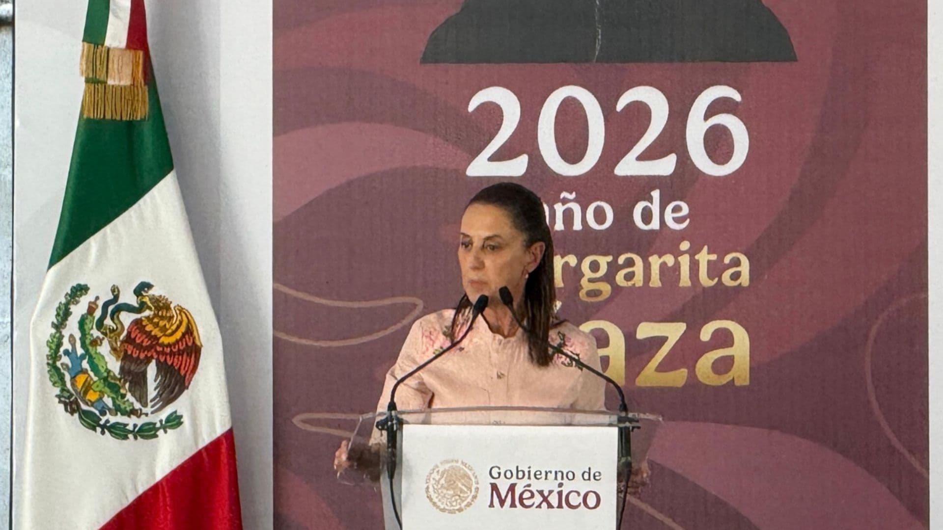 La presidenta Claudia Sheinbaum durante su gira de resultados en Morelos