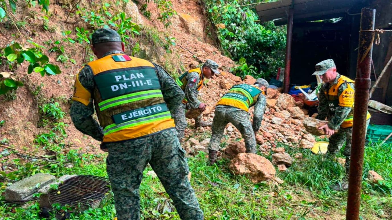 Continúa Activo el Plan DN-III-E en Veracruz por el Frente Frío Número Dos