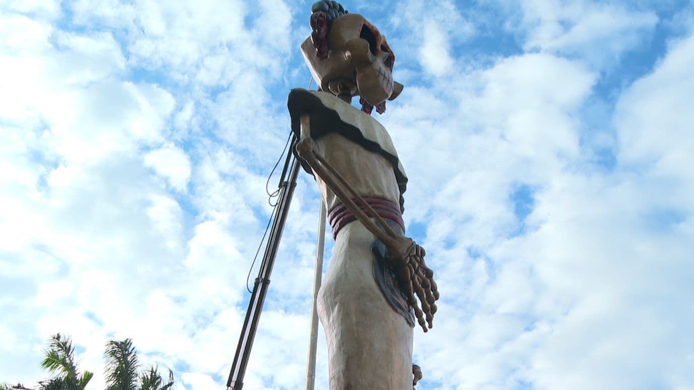 Día de Muertos en Veracruz 2026: Instalan Catrina de Once Metros en el Zócalo
