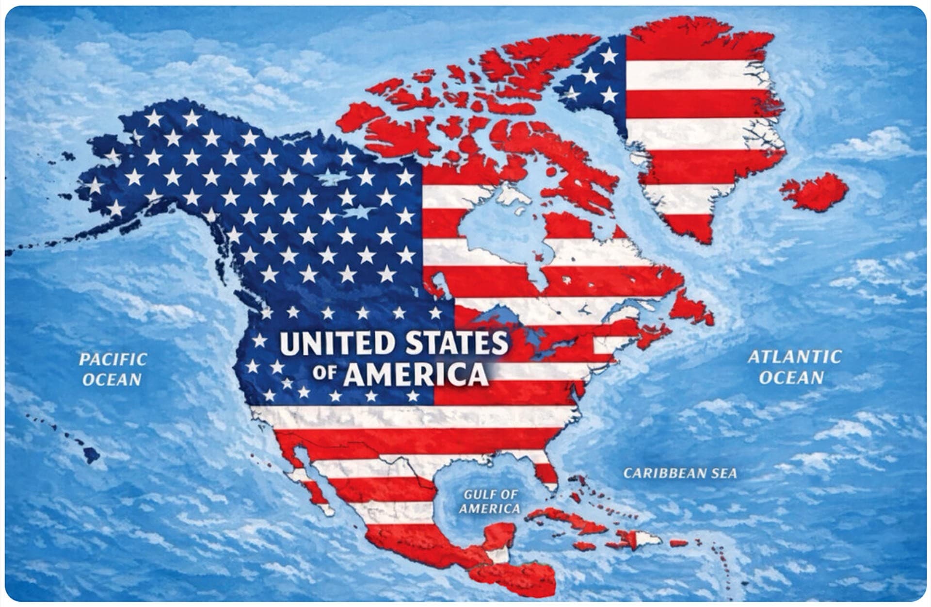Mapa publicado por Donald Trump