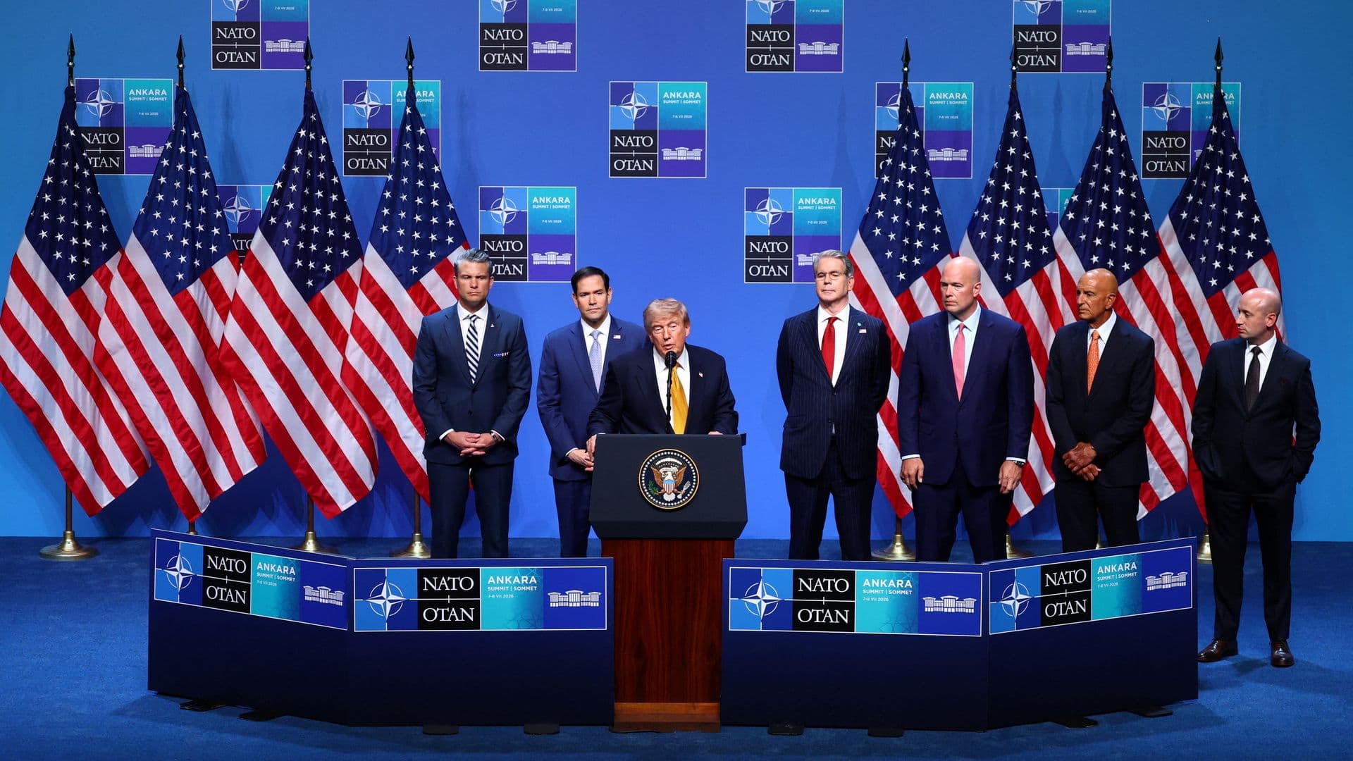 Donald Trump, presidente de Estados Unidos, en la OTAN