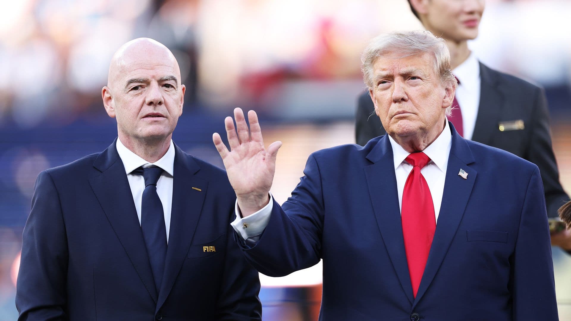Gianni Infantino, presidente de la FIFA, junto al presidente de Estados Unidos, Donald Trump