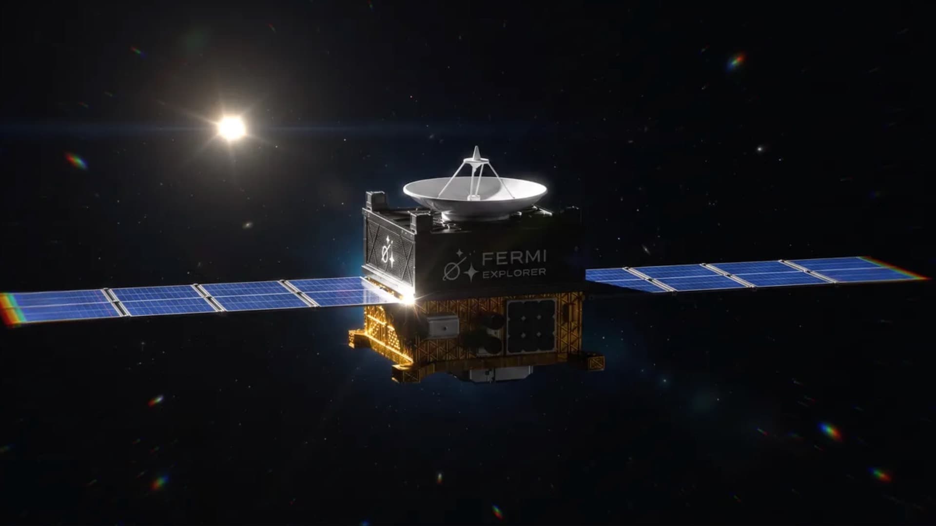 Ilustración de la nave Fermi Explorer