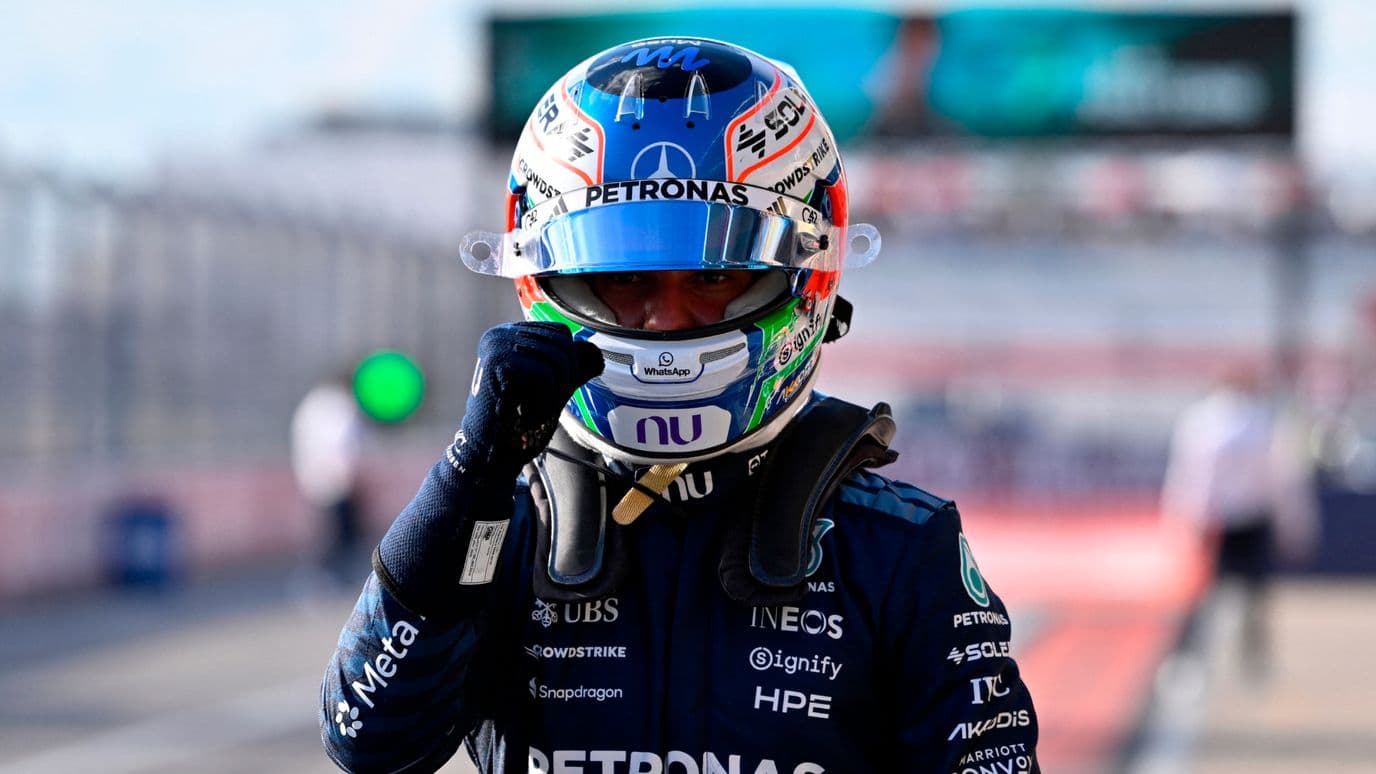 Kimi Antonelli celebra la pole position en el Gran Premio de Estados Unidos 2026