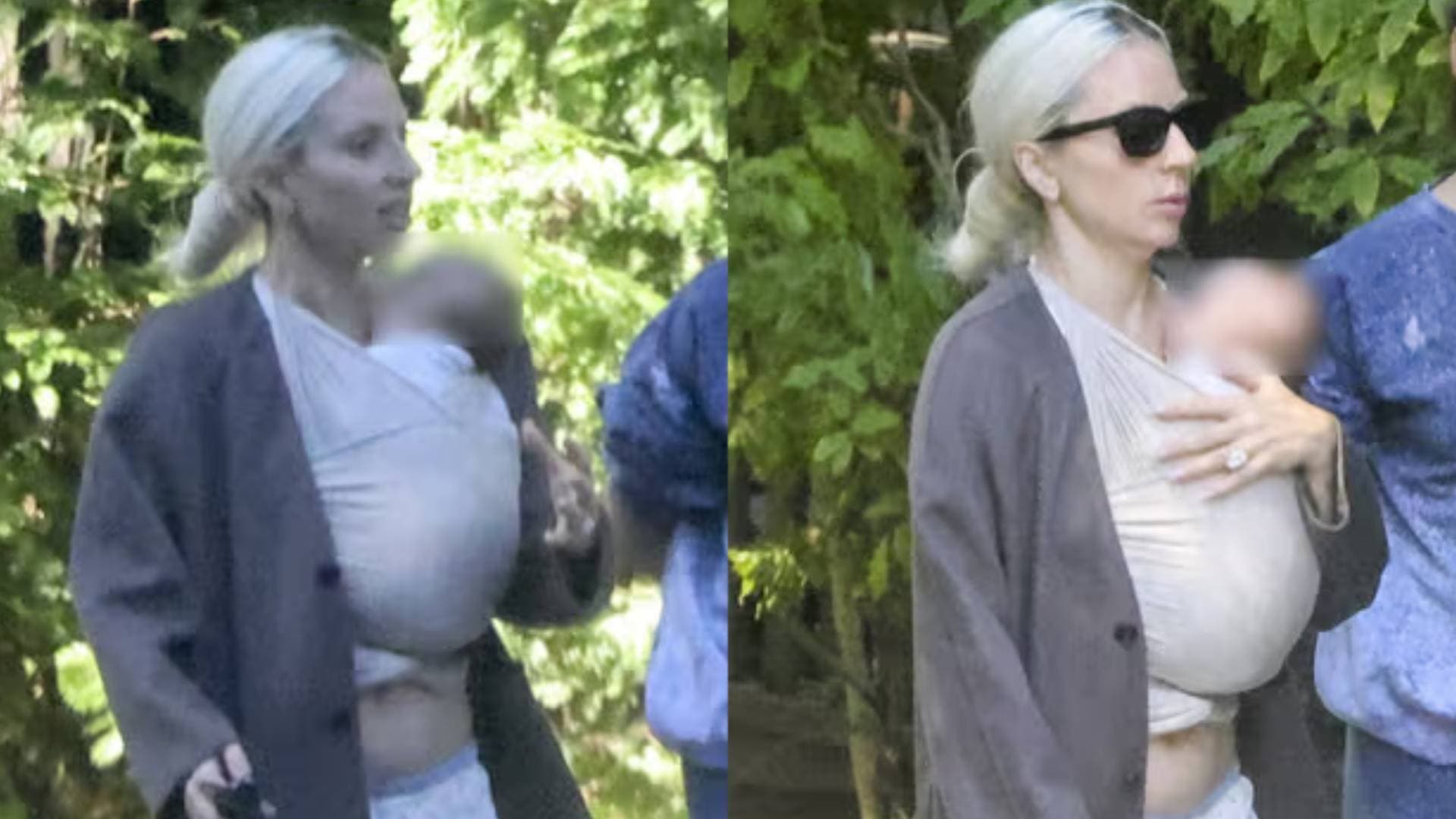 Lady Gaga es vista con bebé en brazos