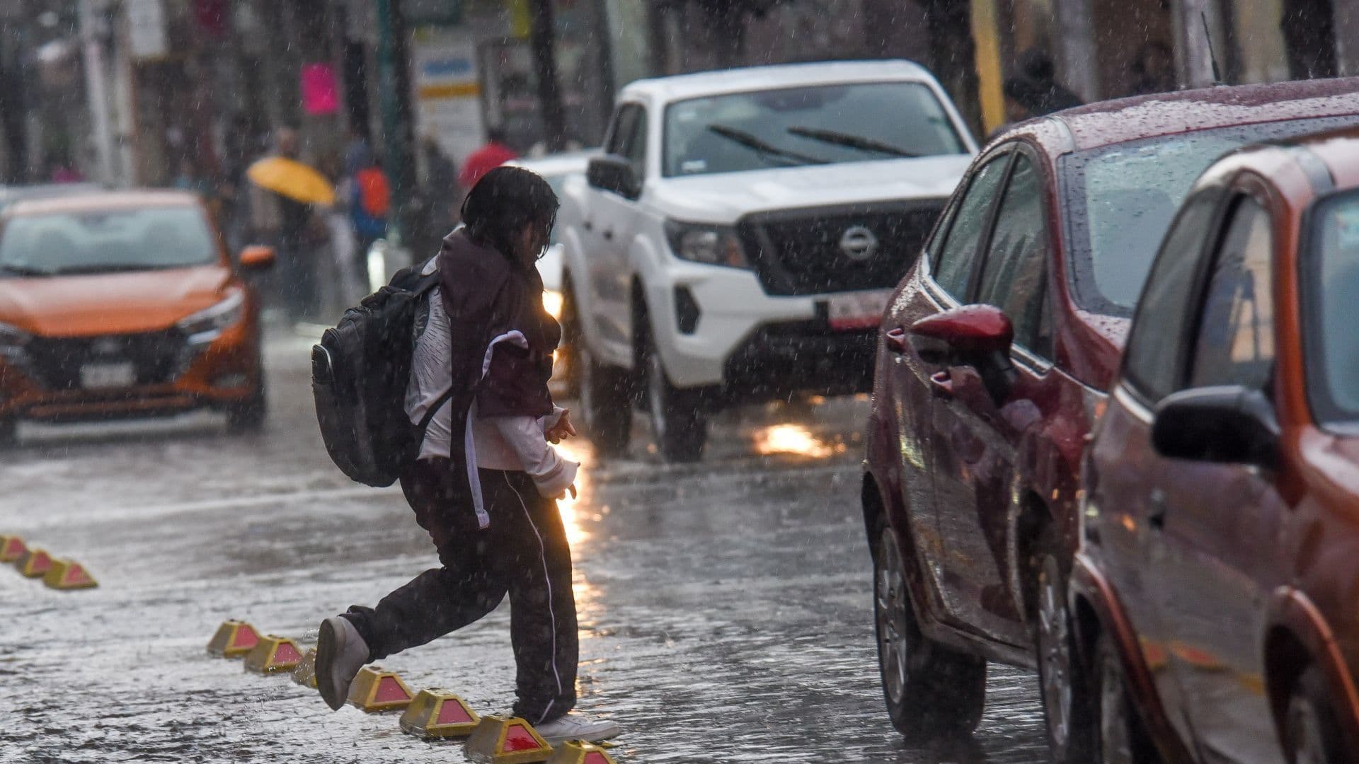 Lluvia fuerte en Toluca, Estado de México