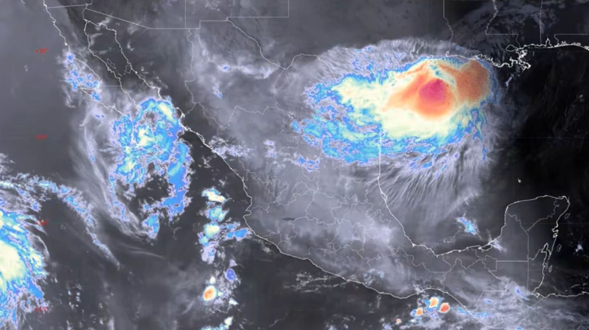 Tormenta tropical Bertha mapa