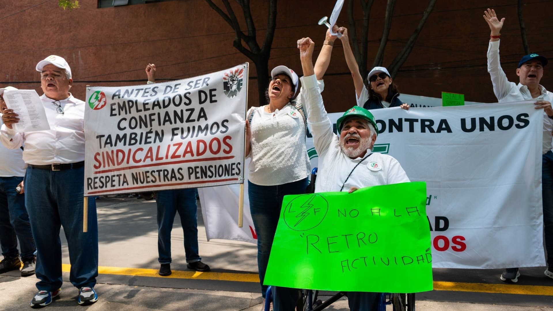 Protesta de jubilados en la CDMX