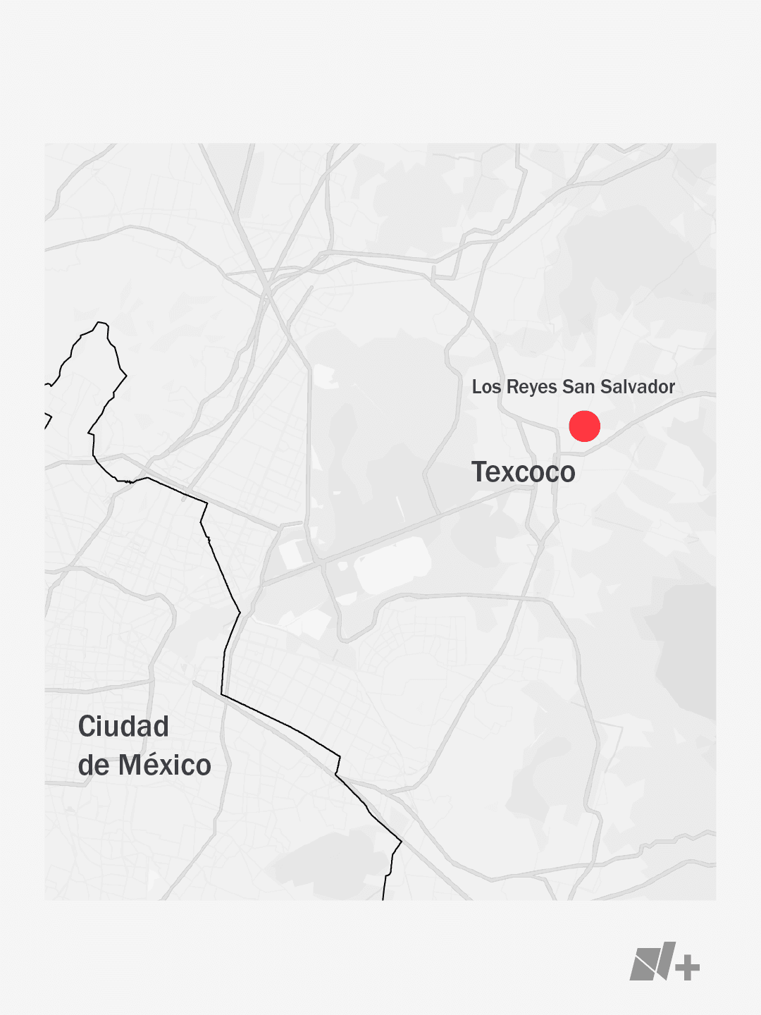 Zona de la explosión. Mapa: N+