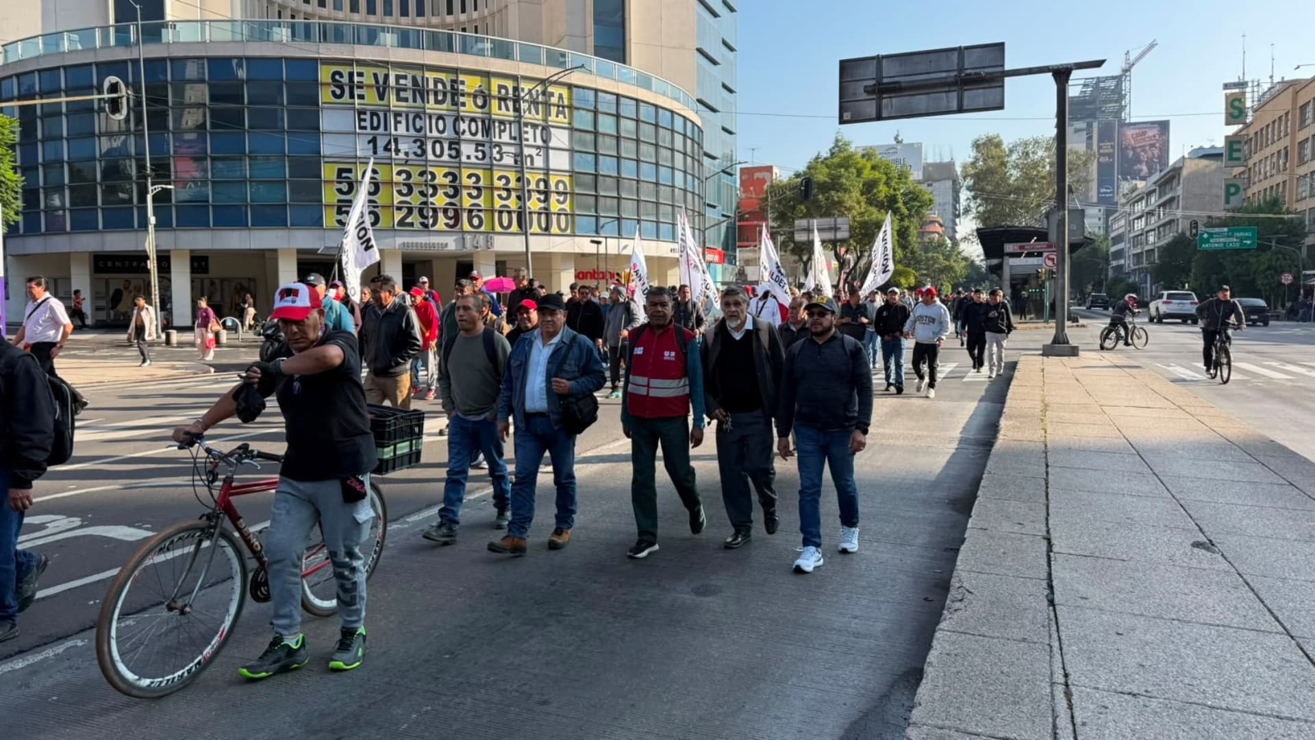 Mega marcha del SME de hoy en CDMX