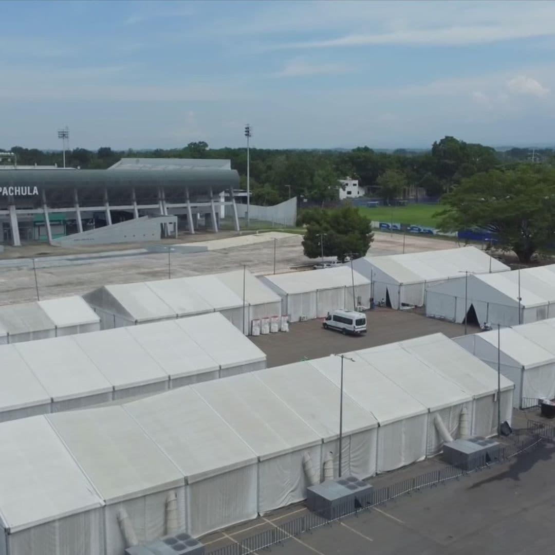 Vista aérea del Centro de Atención a Personas Repatriadas en Tapachula, Chiapas