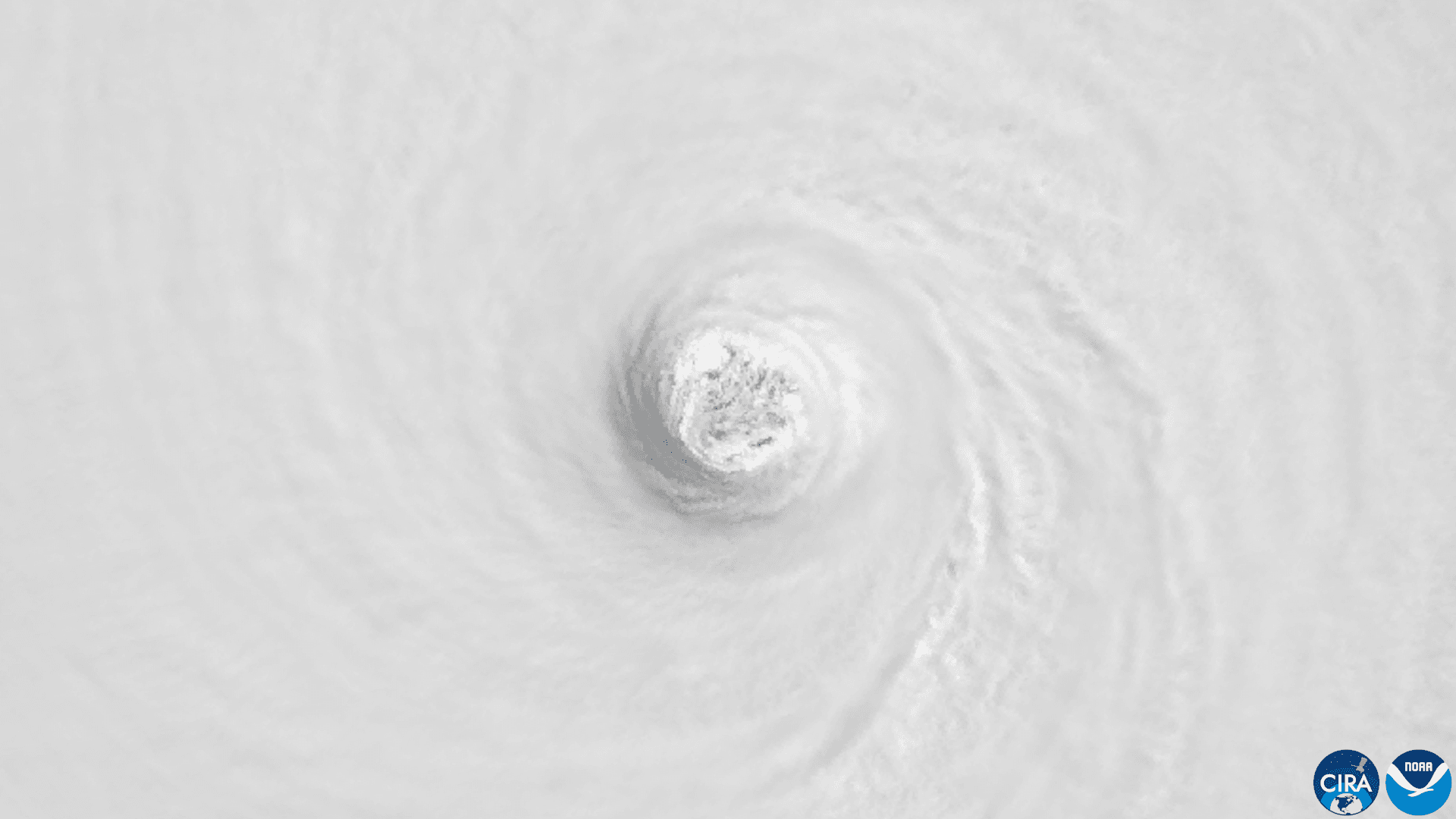 Zoom del ojo del ciclón Polo en el Pacífico mexicano. Foto: CIRA NOAA