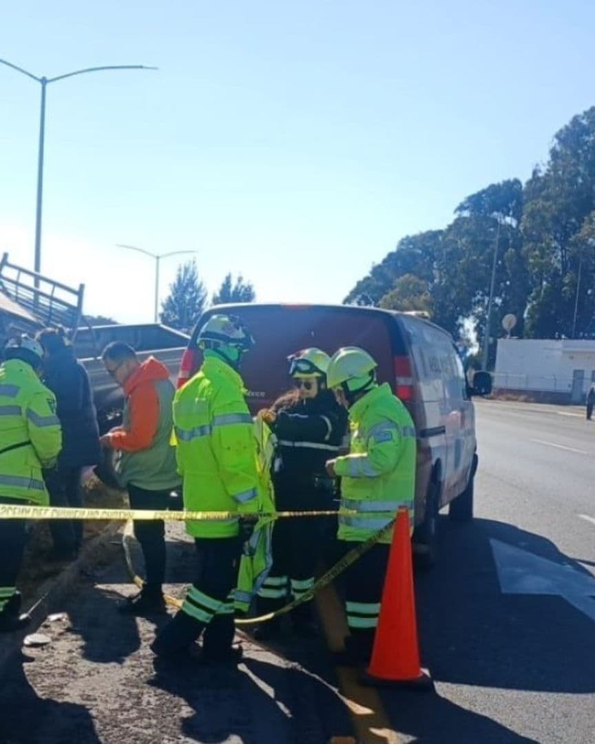 Accidente en el km 133 de la autopista México-Querétaro