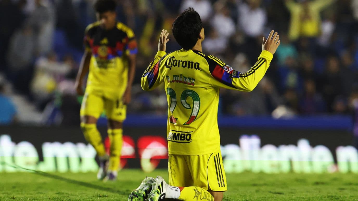 Ramón Juárez, del Club América, en partido de la Liga MX