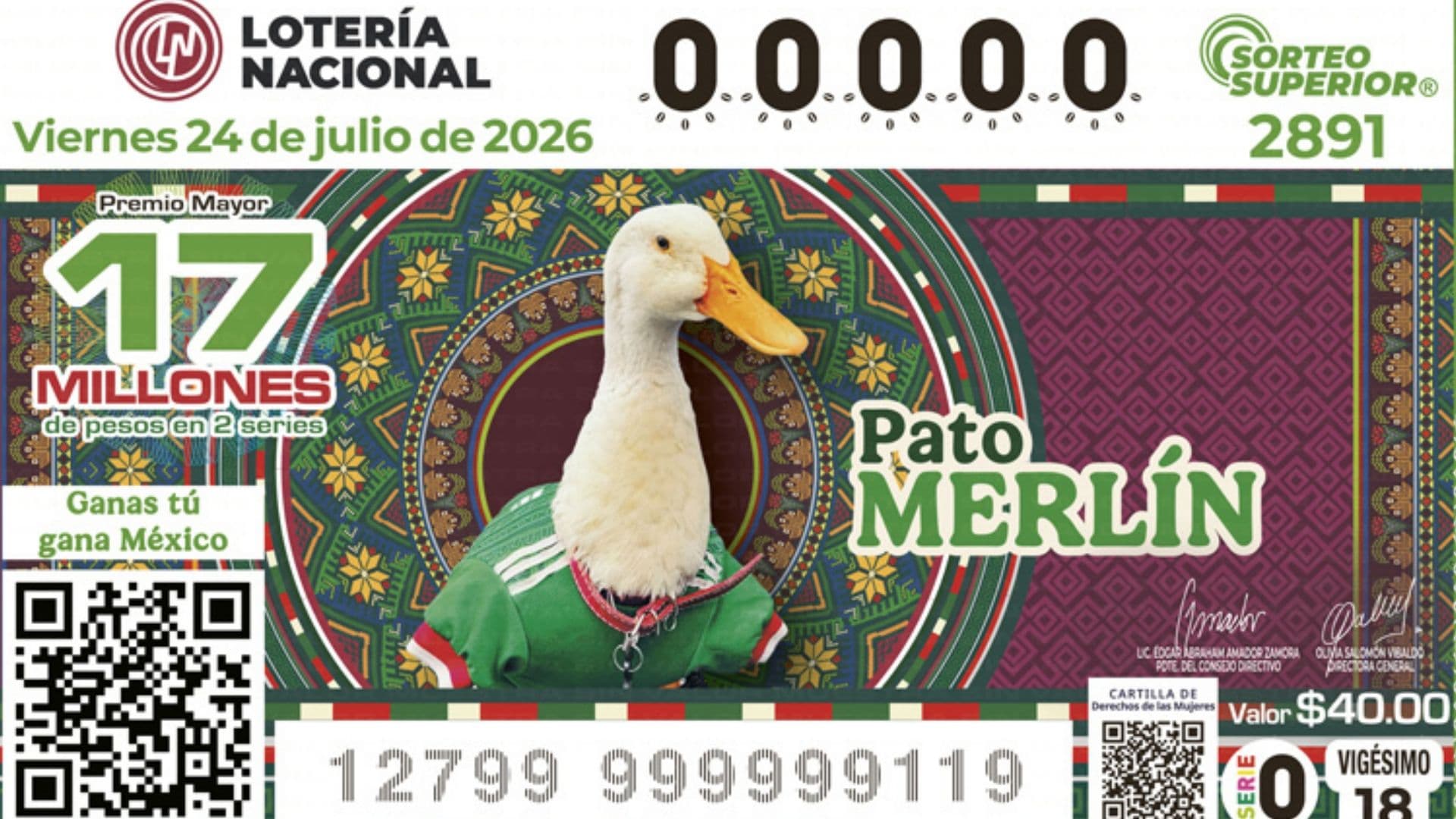 Resultados Lotería Nacional hoy 24 de julio 2026 número ganador premio mayor Sorteo Superior 2891