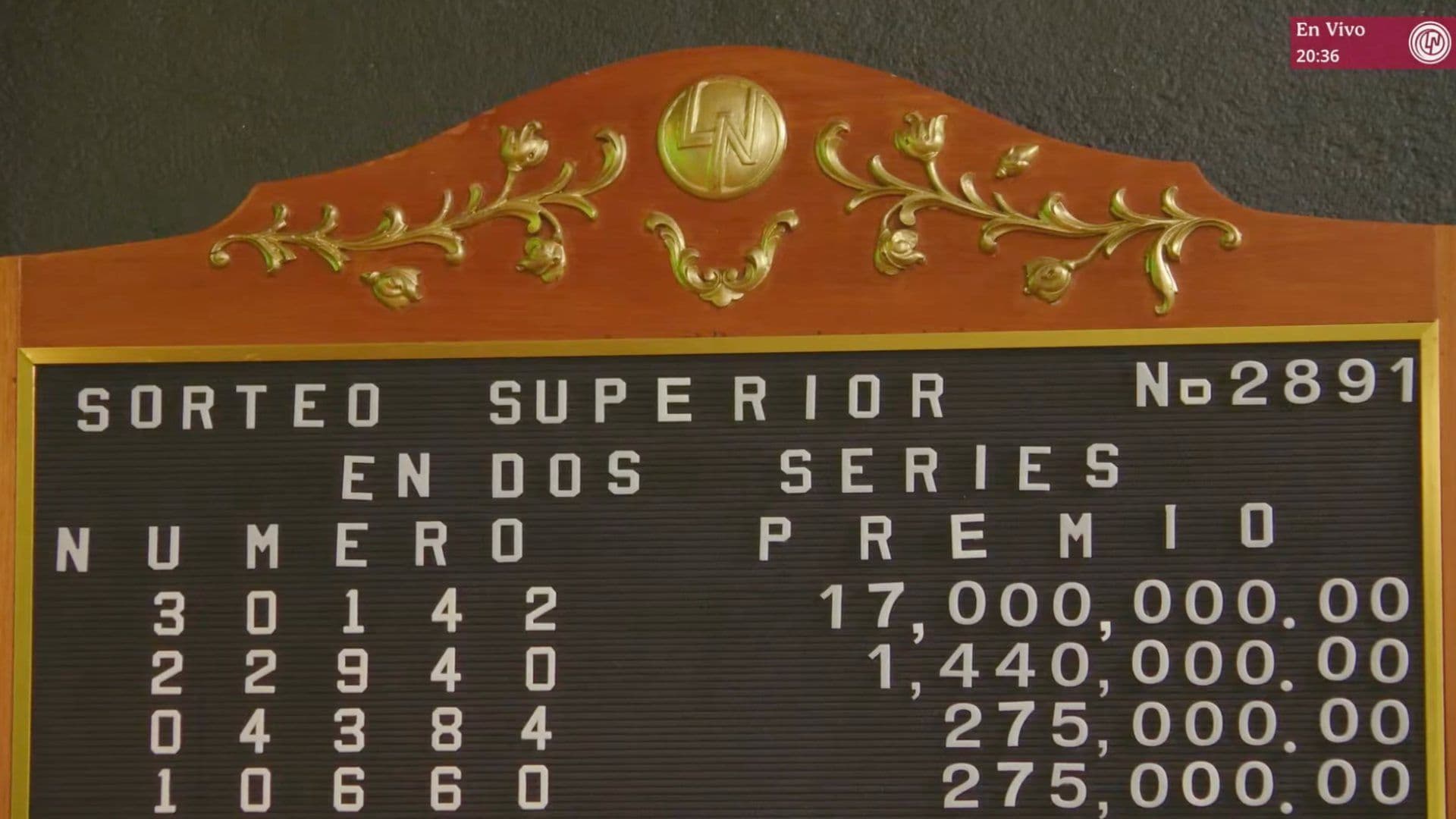 Cae en Veracruz el Premio de 17MDP del Sorteo Mayor 2891 de la Lotería Nacional
