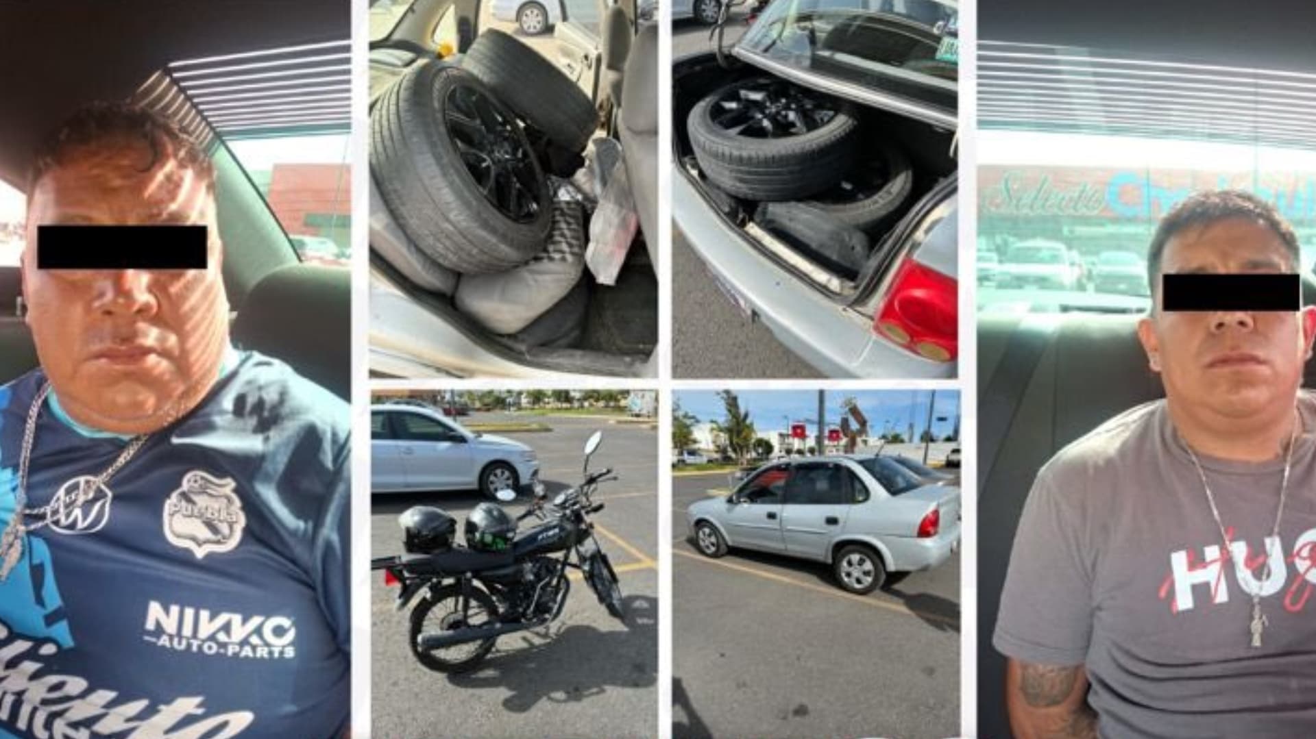 Dos detenidos por presunto robo de autopartes en Puebla.