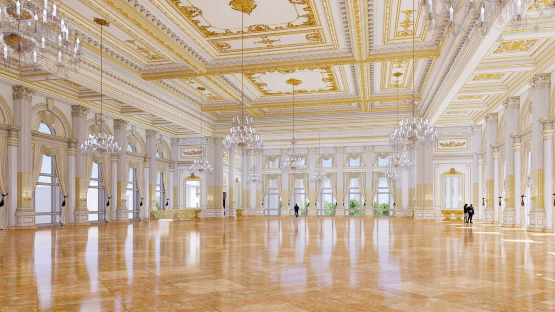 Así se vería el salón de baile de la Casa Blanca