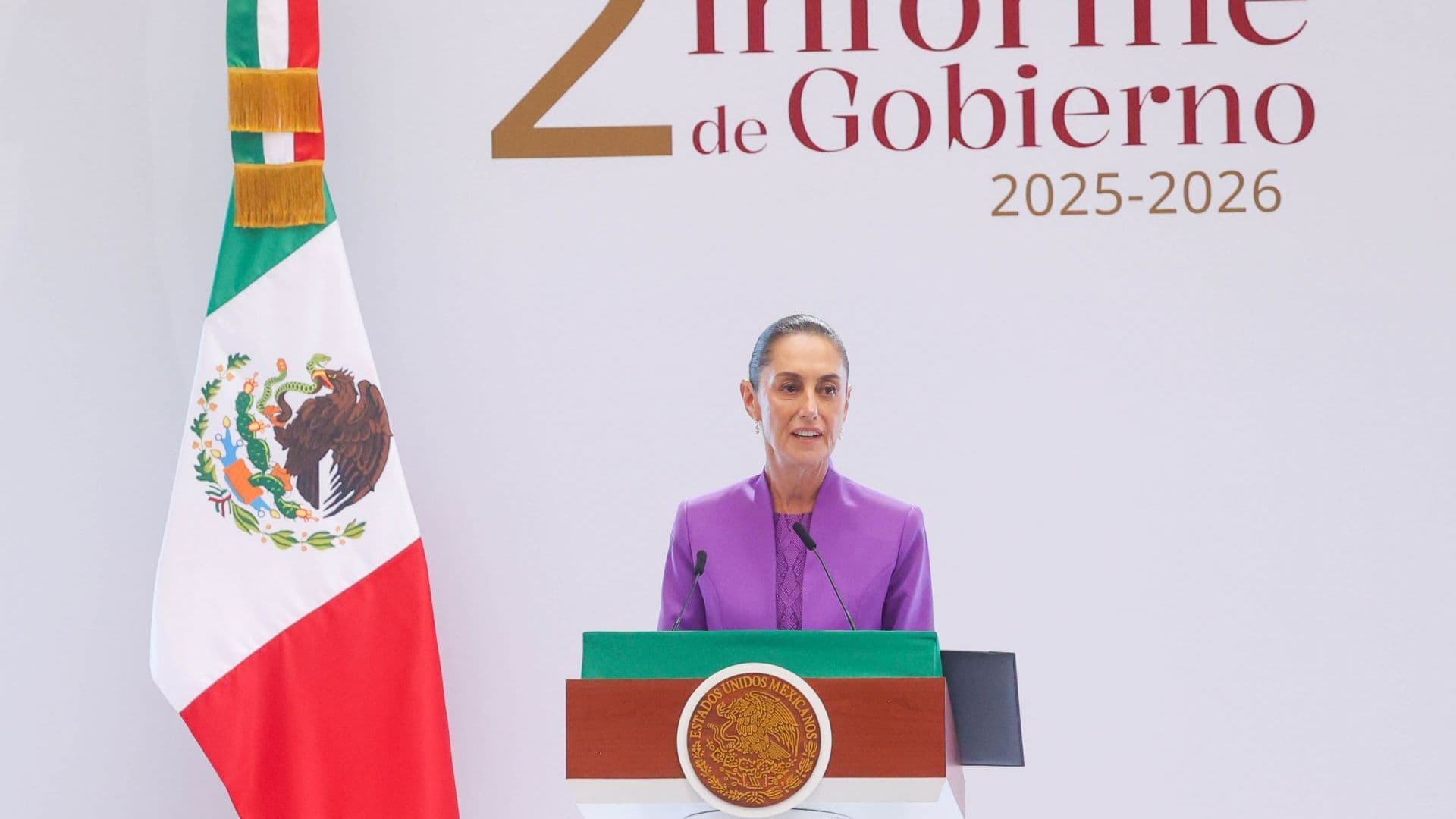 Claudia Sheinbaum en mensaje por su Segundo Informe de Gobierno