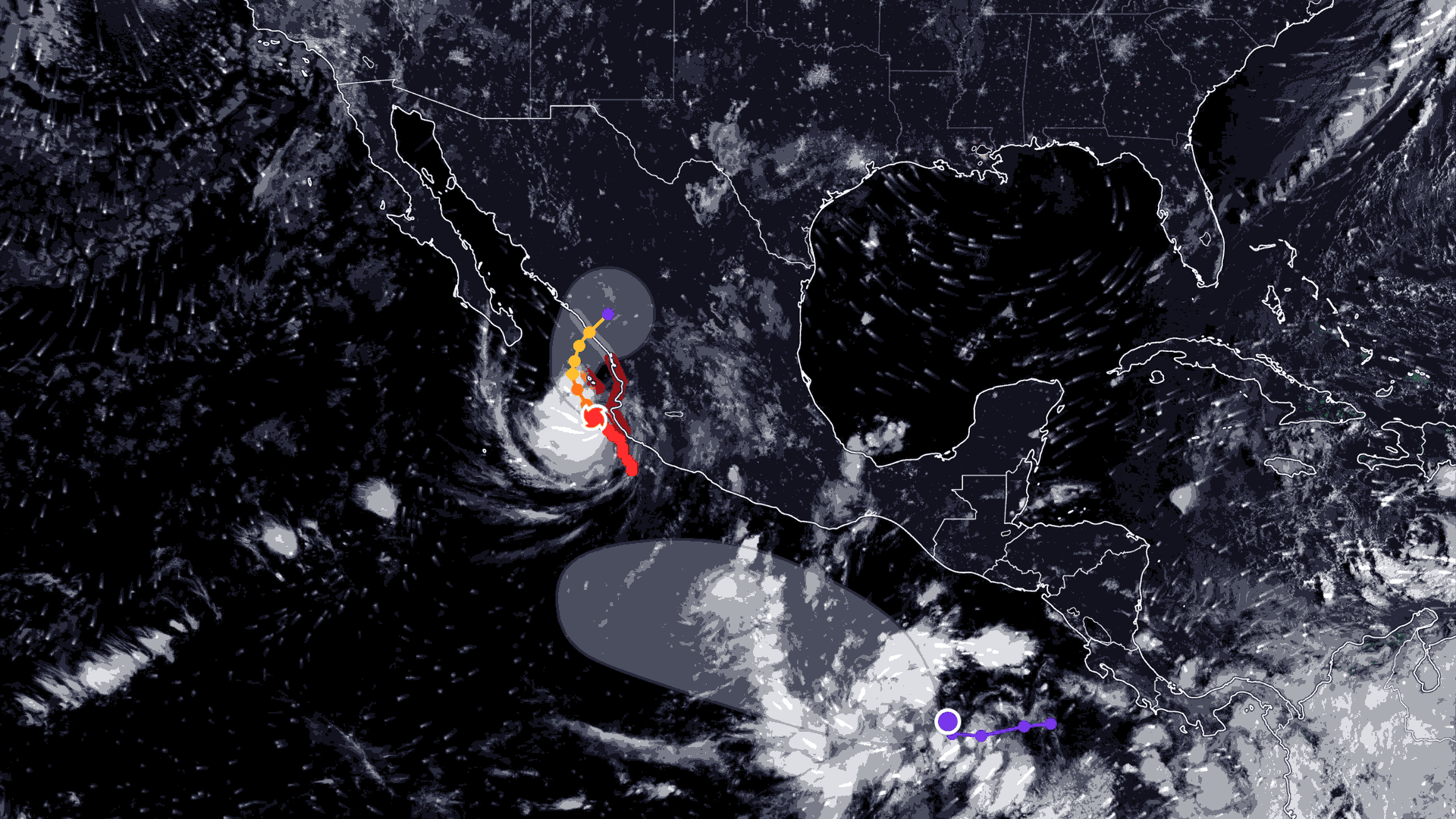 Gif de la ubicación del huracán Simon el 12 de octubre 2026