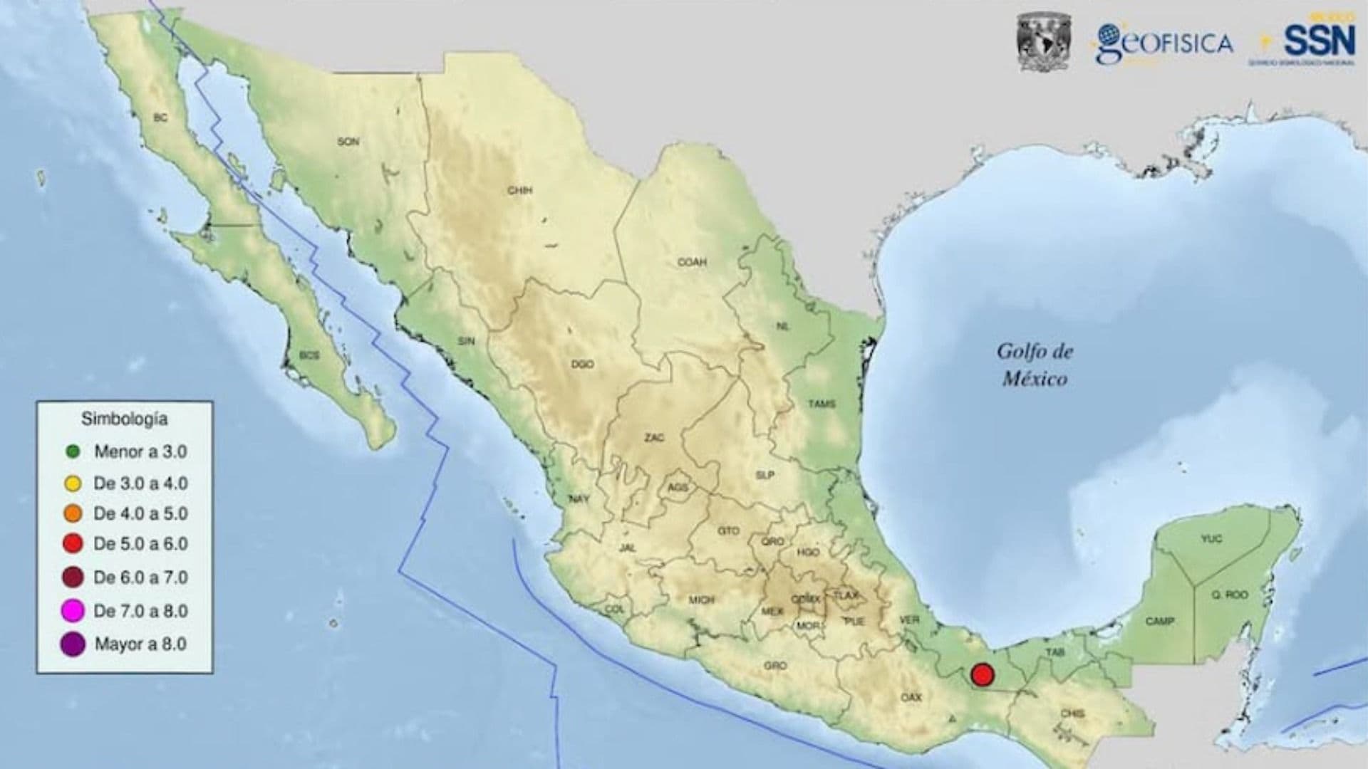 Temblor de 4.8 Grados Sacude al Sur de Veracruz