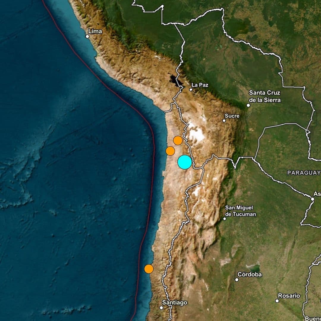 Sismo de magnitud 6.7 en el norte de Chile