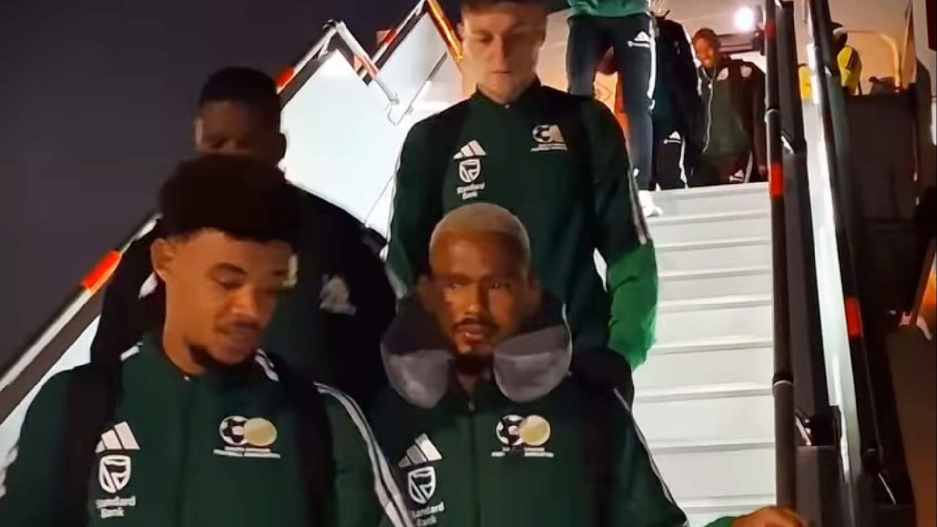 Llegada de los jugadores de la Selección de Sudáfrica al AIFA el 2 de junio, por el Mundial 2026.