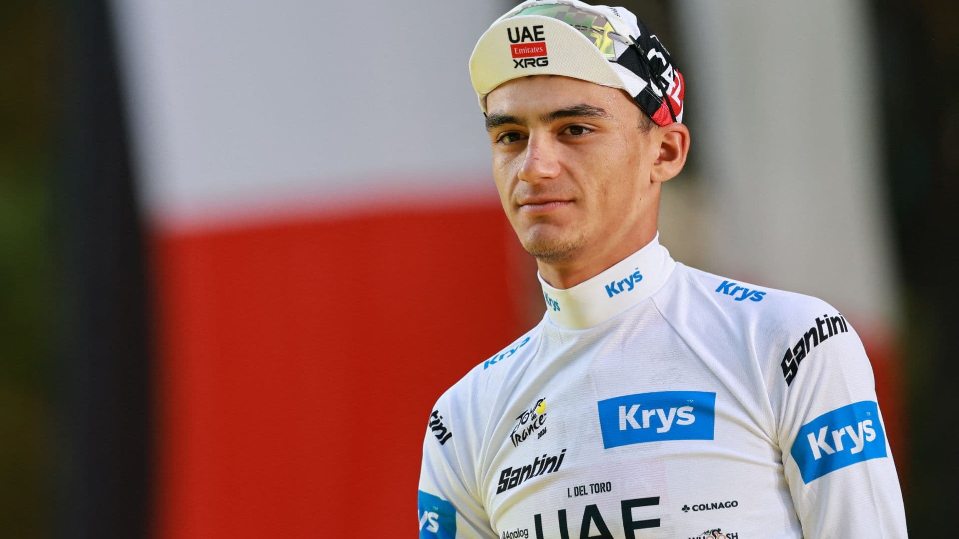 Isaac del Toro durante el Tour de Francia