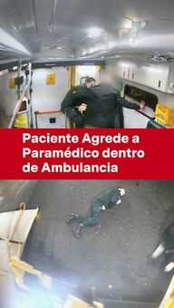 FOTO: Paciente Agrede a Paramédico dentro de Ambulancia