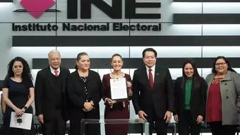 Foto: Sheinbaum se Registra ante el INE como Candidata a la Presidencia