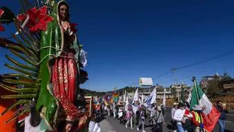 foto: Peregrinos Avanzan de Toluca Hacia la Basílica de Guadalupe