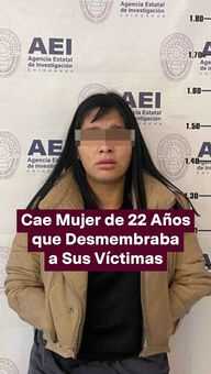 FOTO: Detienen a Mujer de 22 Años que Desmembraba a Sus Víctimas