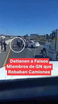FOTO: Detienen a Falsos Miembros de GN que Robaban Camiones
