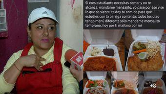 Madre soltera regala comida a estudiantes foráneos