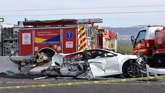 Fatal Accidente en la Carretera Querétaro – Celaya Libre Deja Automóvil Destrozado