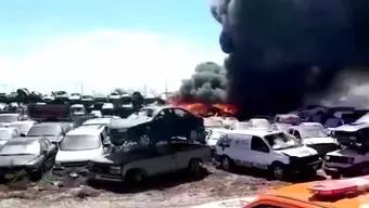 Foto: Incendio en Depósito de Vehículos en El Carmen en Nuevo León