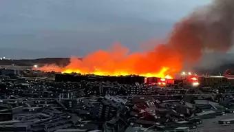 Foto: Incendio en Recicladora de Ramos Arizpe, Coahuila