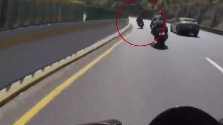 Tres motociclistas que iban a exceso de velocidad se accidentaron en la autopista México-Cuernavaca, el fin de semana pasado