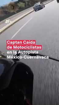 Captan Caída de Motociclistas en la México – Cuernavaca