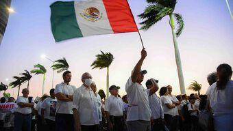 Foto: Protestan en Campeche Exigiendo la Salida de Secretaria de Seguridad