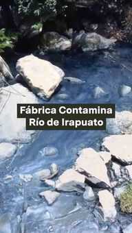FOTO: Fábrica Desecha sus Residuos y Contamina el Agua en Río de Irapuato