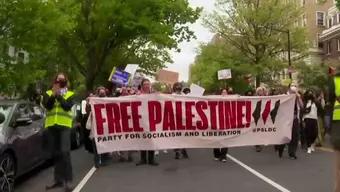 Foto: Protesta Pro Palestina Antes de Cena de Corresponsales de la Casa Blanca