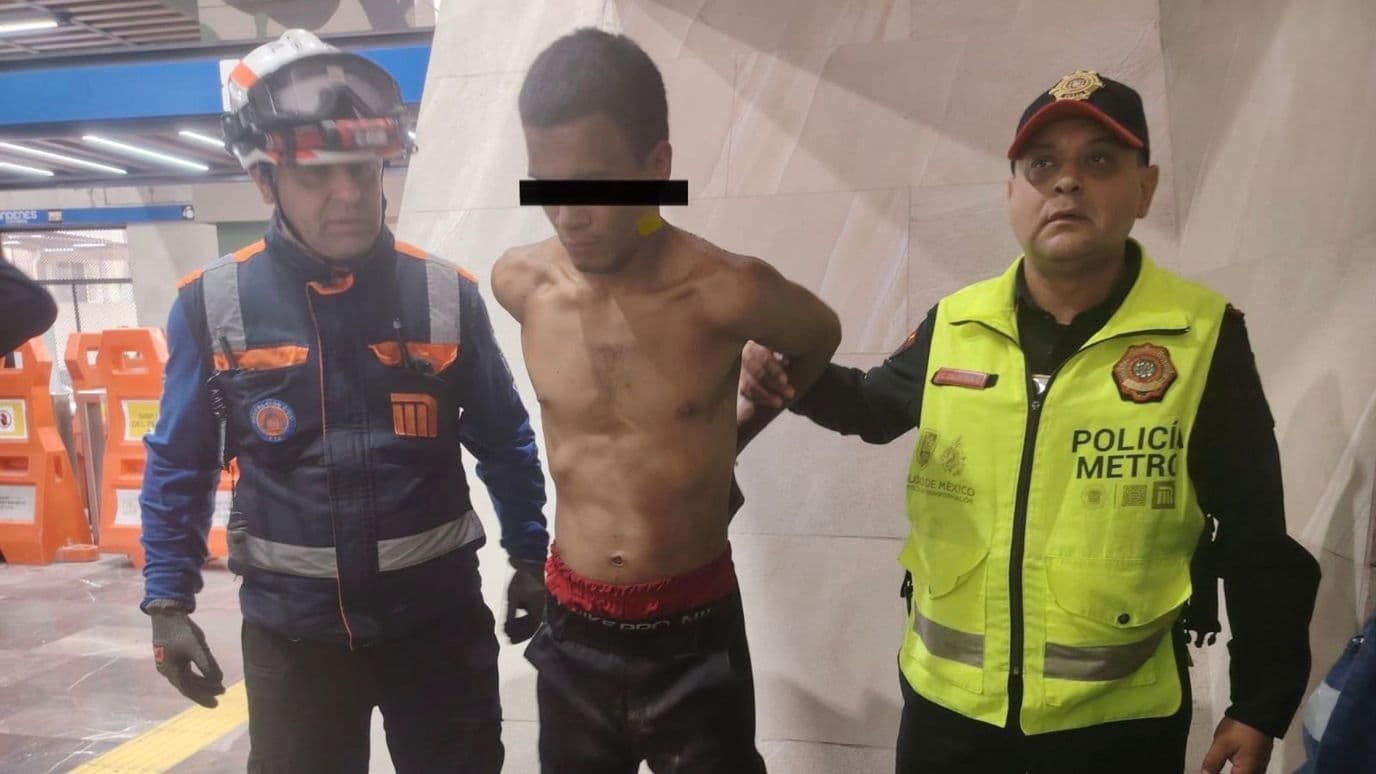 Detención de una persona en L2 del Metro CDMX.