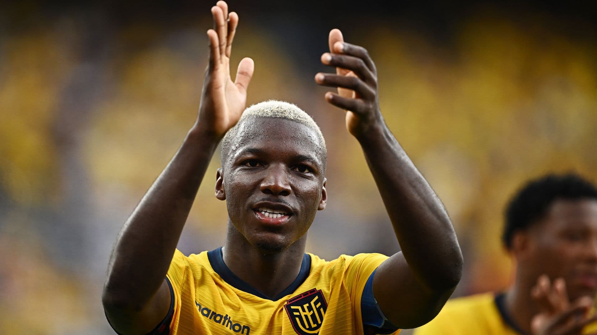 Moisés Caicedo, de Ecuador , celebra tras el partido. Foto: Reuters